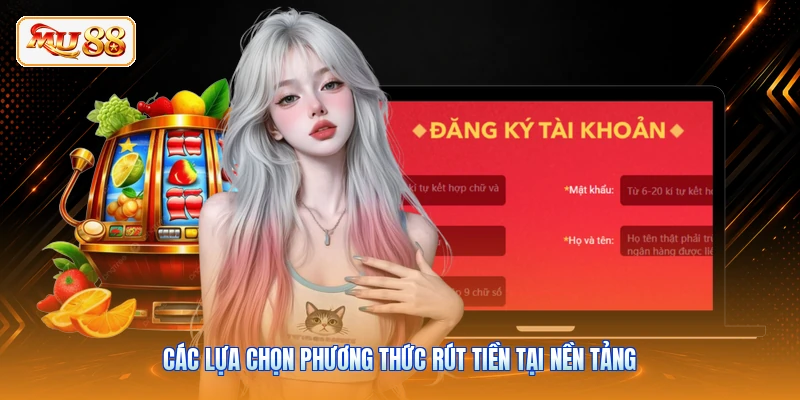 Các lựa chọn phương thức rút tiền tại nền tảng